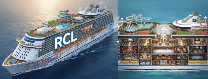 로열 캐리비안 크루즈의 초호화 크루즈선 [일러스트=뉴스핌]