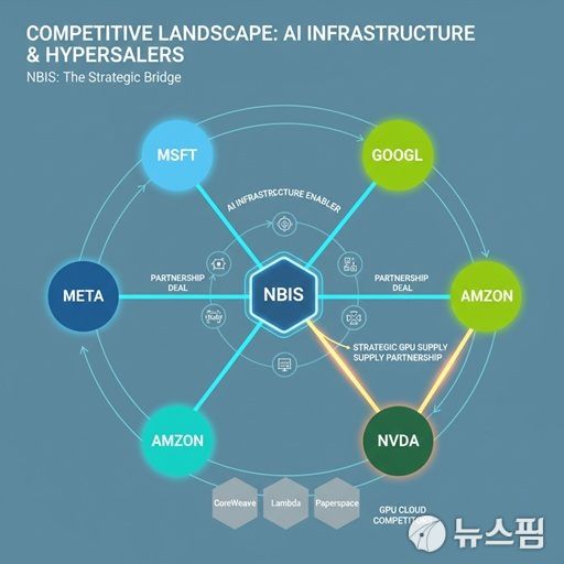빅테크 사이에 네비우스의 전략적 위상 [AI 일러스트=황숙혜 기자]