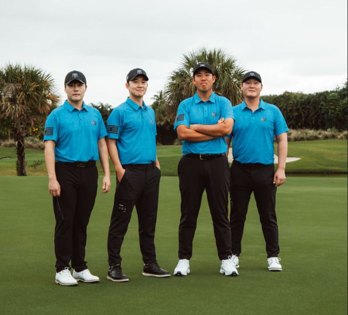 [서울=뉴스핌] 김용석 기자 = 2026시즌 코리안 GC 얼굴들. 맨 왼쪽부터 김민규, 송영한, 안병훈, 대니리. [사진= LIV 골프] 2026.01.15 fineview@newspim.com