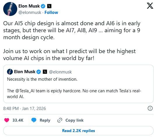 [사진=일론 머스크 테슬라 최고경영자(CEO)의 X 계정 갈무리]