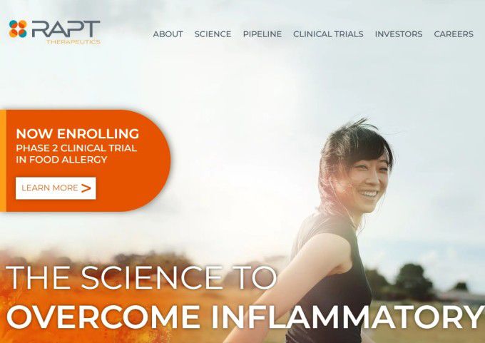 [사진=랩트테라퓨틱스 홈페이지 갈무리]