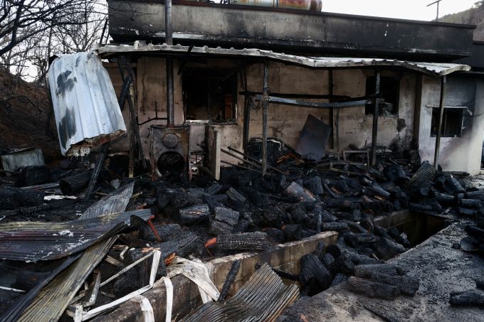 화재로 타버린 주택. [사진=광양시