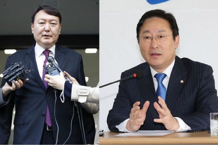 윤석열 검찰총장과 더불어민주당 박범계 의원. (사진=연합뉴스/자료사진)