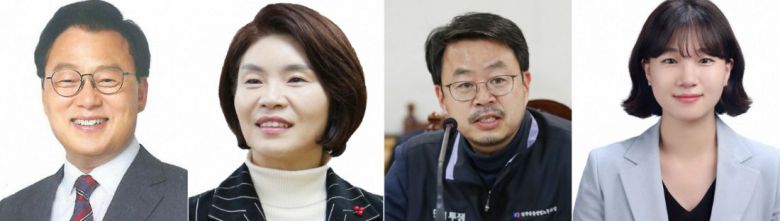 더불어민주당 이낙연 대표는 지난달 31일 신임 사무총장에 박광온 의원, 정책위의장에 한정애 의원을 각각 임명했다.  왼쪽부터 박광온, 한정애, 박홍배, 박성민. (사진=연합뉴스/자료사진)