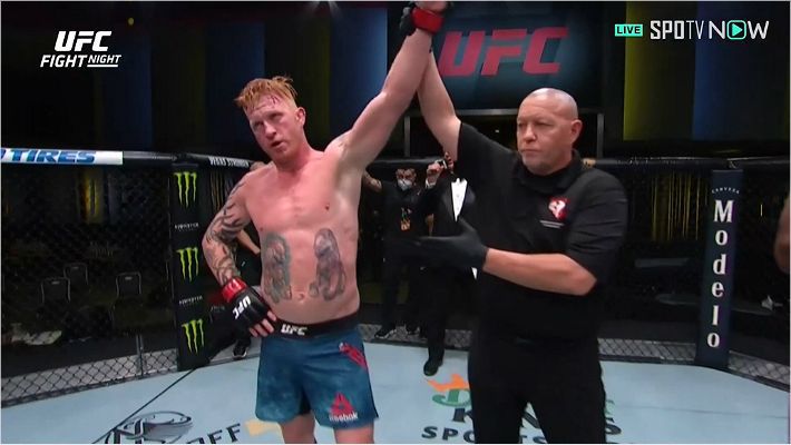 승리를 거둔 에드 허먼 (사진=SPOTV NOW 제공)