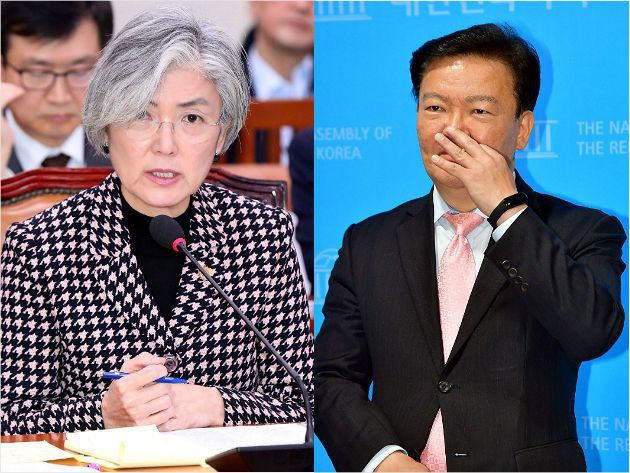 강경화 외교부 장관, 민경욱 전 미래통합당(현 국민의힘) 의원