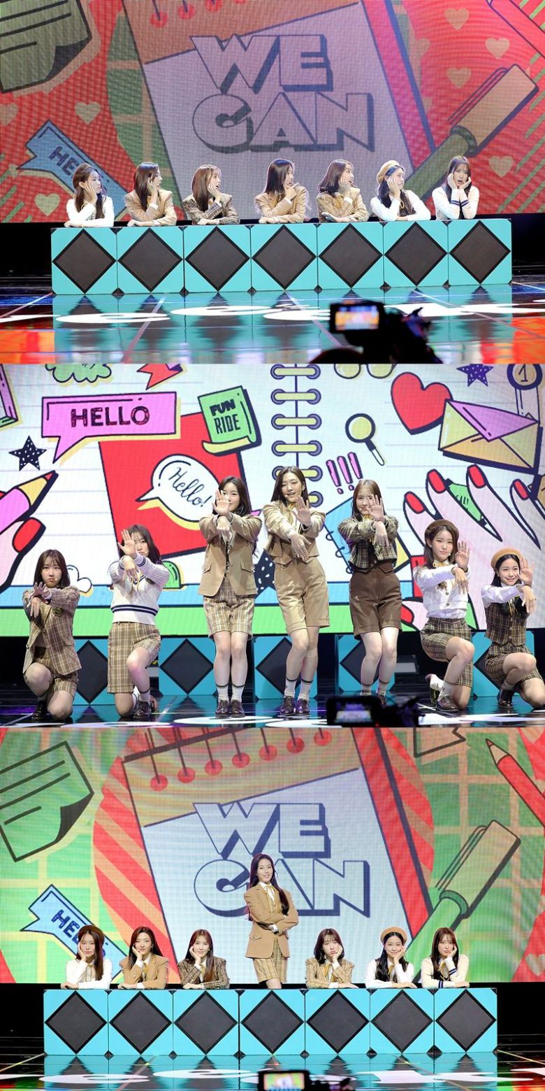 위클리가 타이틀곡 '지그재그' 무대를 선보이고 있다. (사진=플레이엠엔터테인먼트 제공)