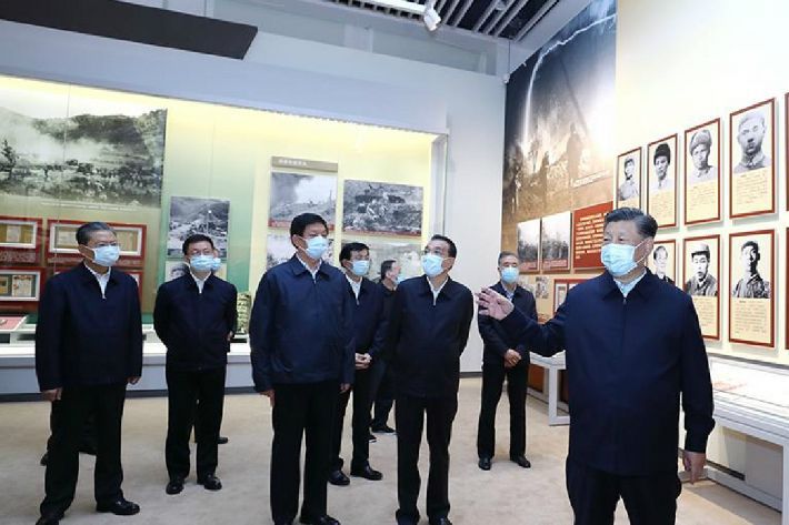 항미원조 70주년 기념전에 참석한 시진핑 중국 국가 주석. (사진=연합뉴스)