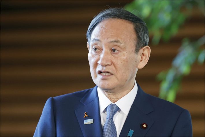 스가 요시히데 일본 총리(사진=연합뉴스)