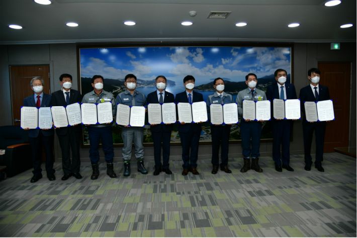 조선업 고용유지 상생협약(사진=거제시청 제공)