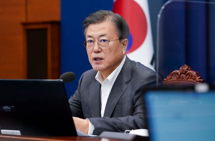 발언하는 문재인 대통령. 연합뉴스