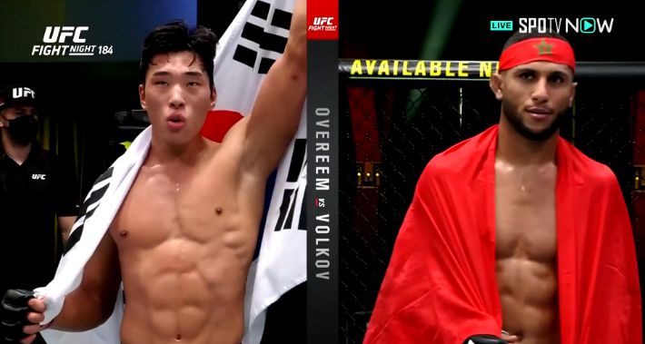 승리를 거둔 최승우(왼쪽). SPOTV NOW 제공