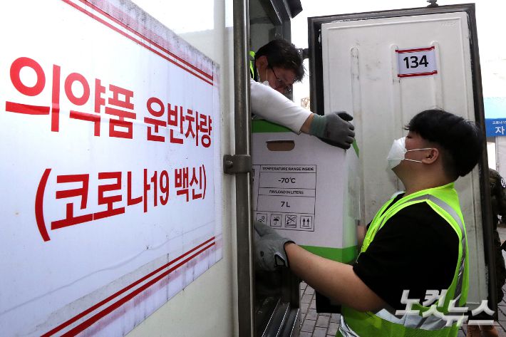 운송 중인 코로나19 백신. 자료사진