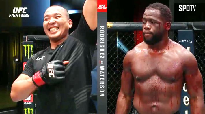 판정승으로 3연승을 기록한 박준용(왼쪽). SPOTV 제공