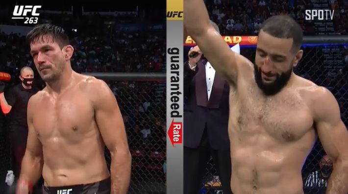 판정패한 데미안 마이아(왼쪽). SPOTV NOW 제공