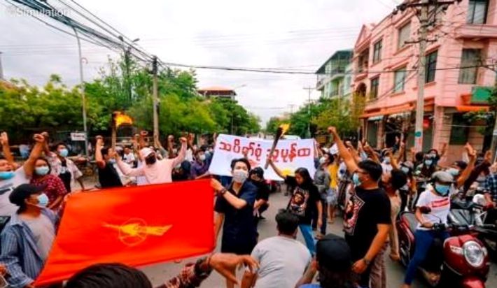 미얀마 반(反)쿠데타 시위. 연합뉴스