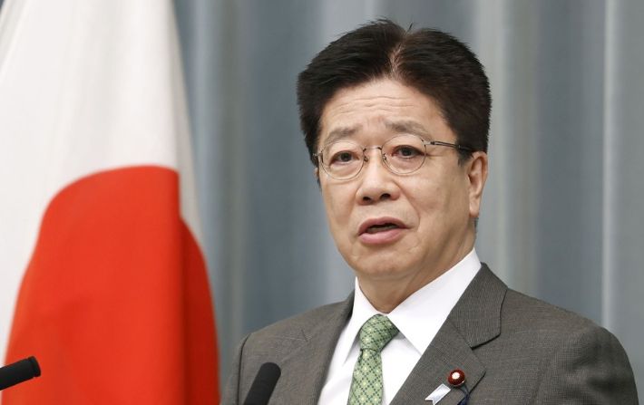 가토 가쓰노부(加藤勝信) 일본 관방장관. 연합뉴스