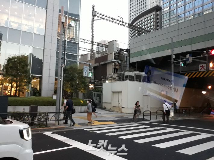 일본 택시 기사 신타로 씨가 말한 도쿄 도심부. 그러나 역시 올림픽 분위기는 전혀 느낄 수 없다. 도쿄=노컷뉴스