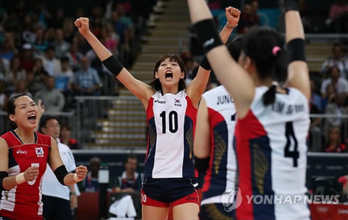 2012 런던올림픽 당시 풋풋했던 김연경의 모습. 연합뉴스