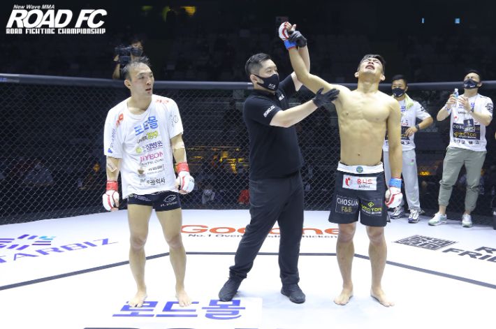 승리한 박해진. 로드 FC 제공