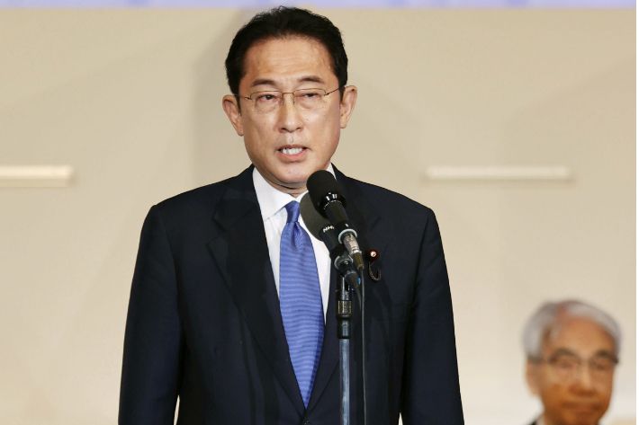 일본의 집권 자민당 총재 선거에서 당선된 기시다 후미오(岸田文雄). 연합뉴스