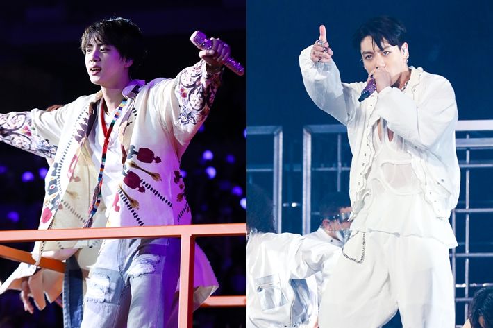 왼쪽부터 방탄소년단 진, 정국. 빅히트 뮤직 제공