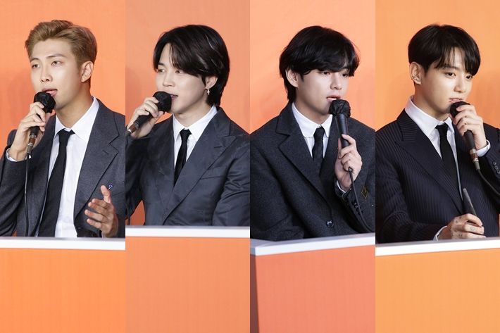 왼쪽부터 RM, 지민, 뷔, 정국. 빅히트 뮤직 제공