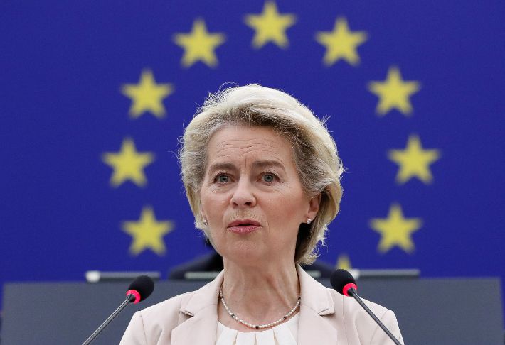 폰 데어 라이엔 위원장. 연합뉴스