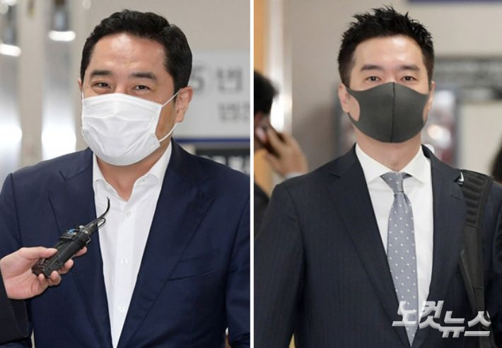 왼쪽부터 유튜브 채널 가로세로연구소(가세연)의 강용석 변호사와 김세의씨. 이한형 기자