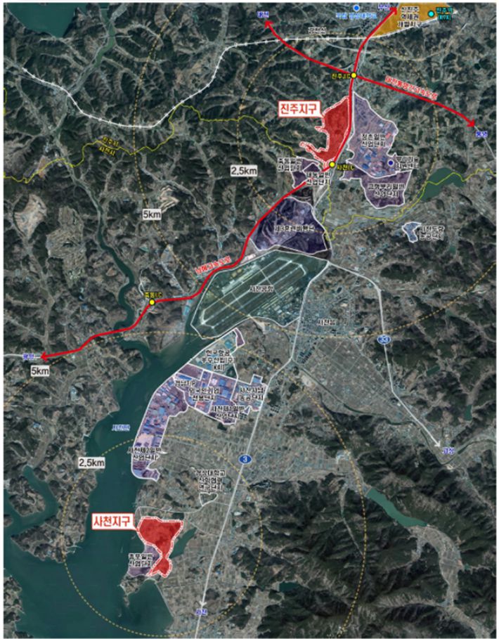 사천·진주 항공국가산단. 경남도청 제공