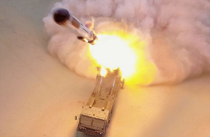 지난 1월 25일 북한의 순항미사일 발사 장면. 연합뉴스