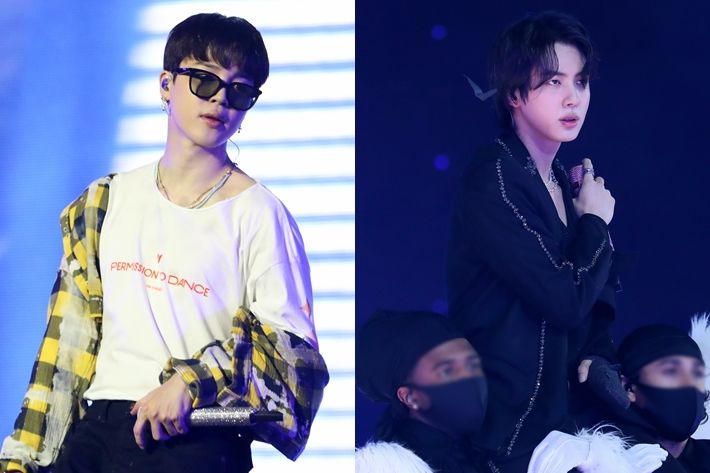 왼쪽부터 방탄소년단 지민, 진. 빅히트 뮤직 제공