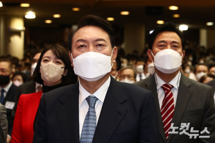 윤석열 대통령 당선인. 인수위사진기자단