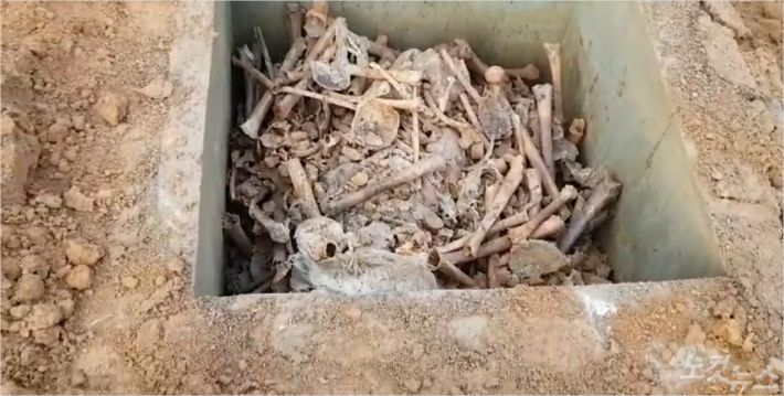 옛 광주교도소에서 발견된 무연고자 묘. 박요진 기자