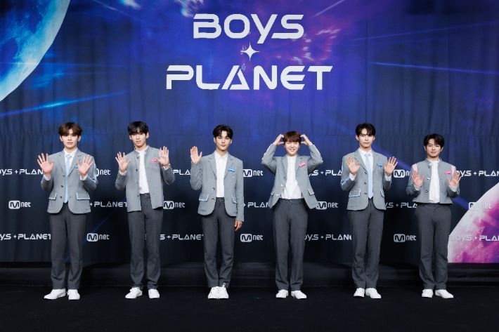 '보이즈 플래닛' 2차 글로벌 투표 생존 연습생 1조 김태래, 나캠든, 박한빈, 석매튜, 성한빈, 케이타. 엠넷 제공