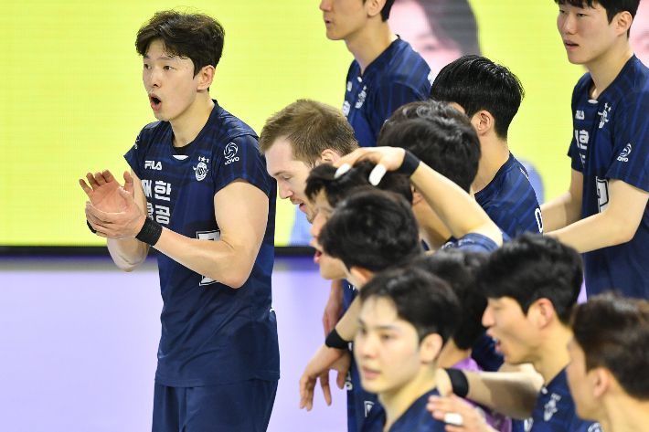 최고 세터의 환호. 한국배구연맹