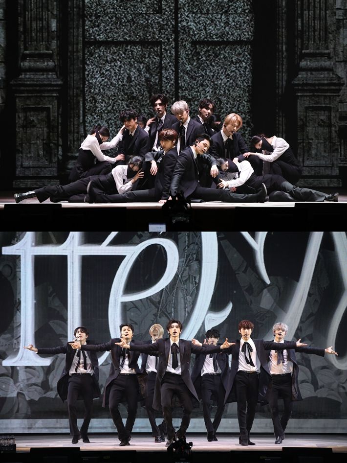 엔하이픈의 미니 4집 '다크 블러드'는 오늘(22일) 저녁 6시 각종 음악 사이트에서 공개됐다. 빌리프랩 제공