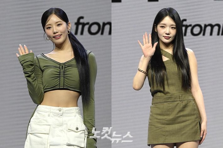 왼쪽부터 프로미스나인 박지원, 노지선. 박종민 기자