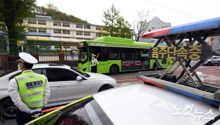 음주 단속. 황진환 기자