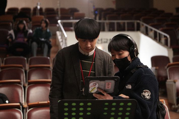 영화 '지옥만세' 촬영 현장 모습. 찬란 제공