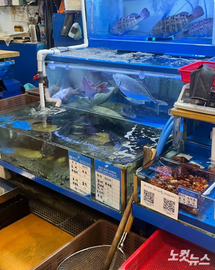 노량진 수산시장에 위치한 한 가게. 조수민 인턴기자
