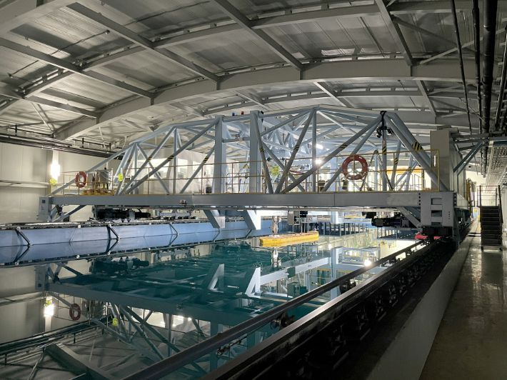 예인수조. 한화오션 제공