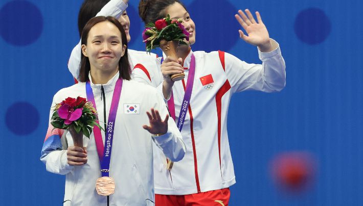 여자 개인혼영 200m에서 동메달을 획득한 김서영. 연합뉴스