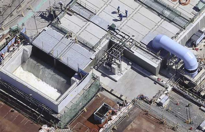 일본 후쿠시마 제1원자력발전소 오염수 방류 설비. 연합뉴스