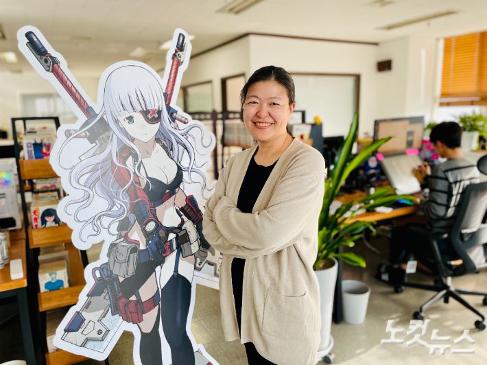 웹툰 '오!단군'의 노미영 작가. 김민수 기자