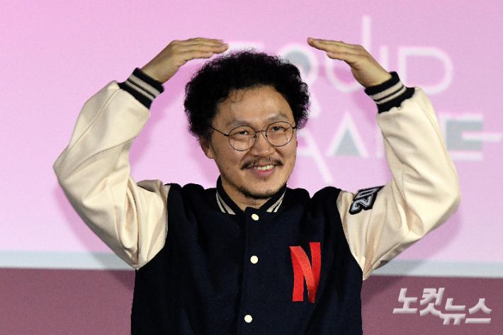 배우 양동근이 지난 12월 9일 서울 동대문디자인플라자에서 열린 넷플릭스 '오징어게임2' 제작발표회에서 포즈를 취하고 있다. 박종민 기자