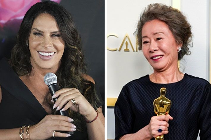 성전환 배우 카를라 소피아 가스콘(좌측), 윤여정. 연합뉴스