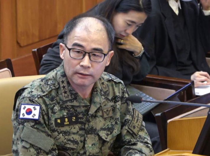 곽종근 전 특전사령관, 윤 대통령 탄핵 심판 피청구인 측 질문에 답변. 연합뉴스