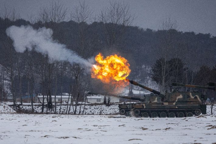 K9A1 포탄사격. 연합뉴스