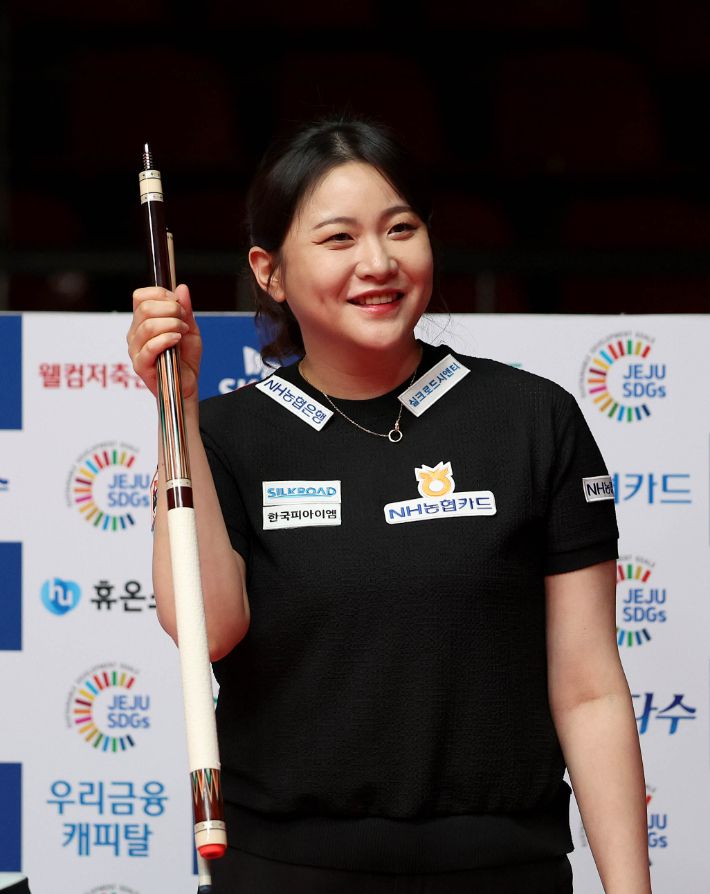 올 시즌 첫 우승에 도전하는 김민아. PBA